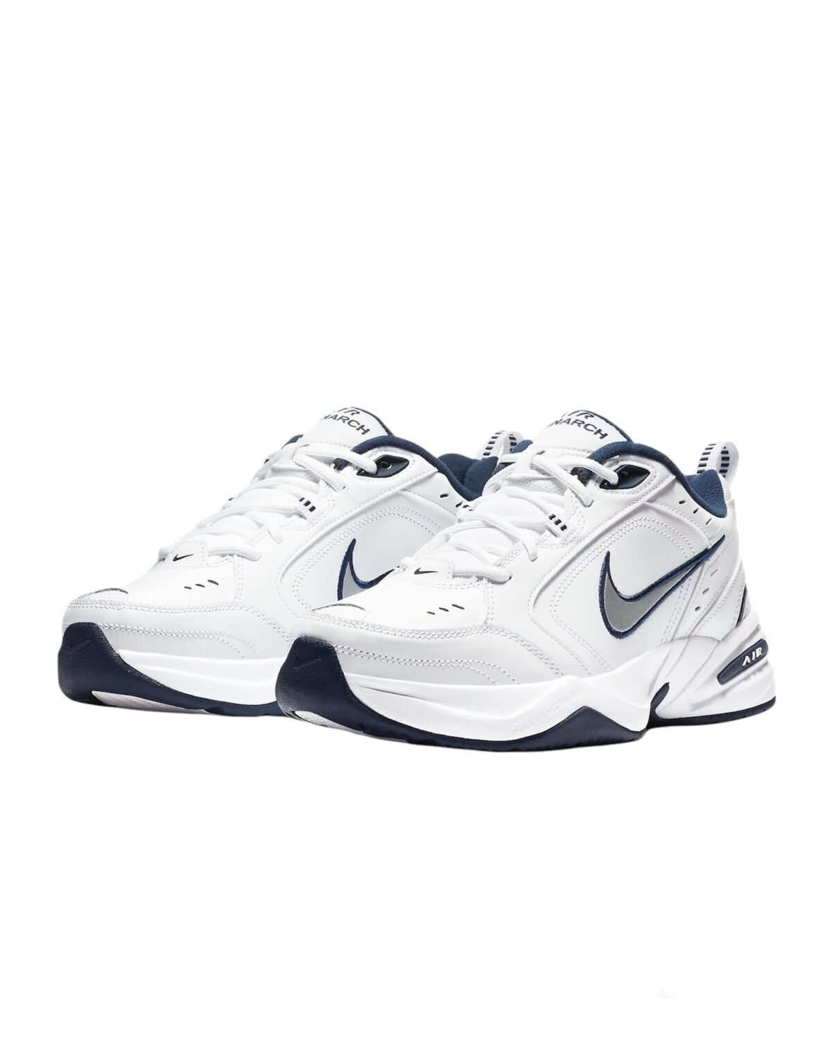 Nike Air Monarch IV White Navy - Image 2