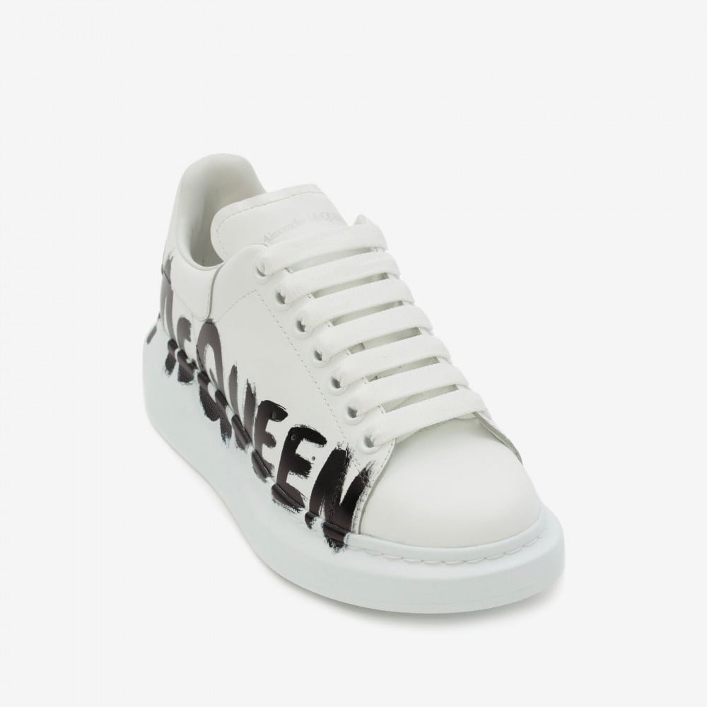Alexander McQueen Oversized Graffiti White Black - Image 2