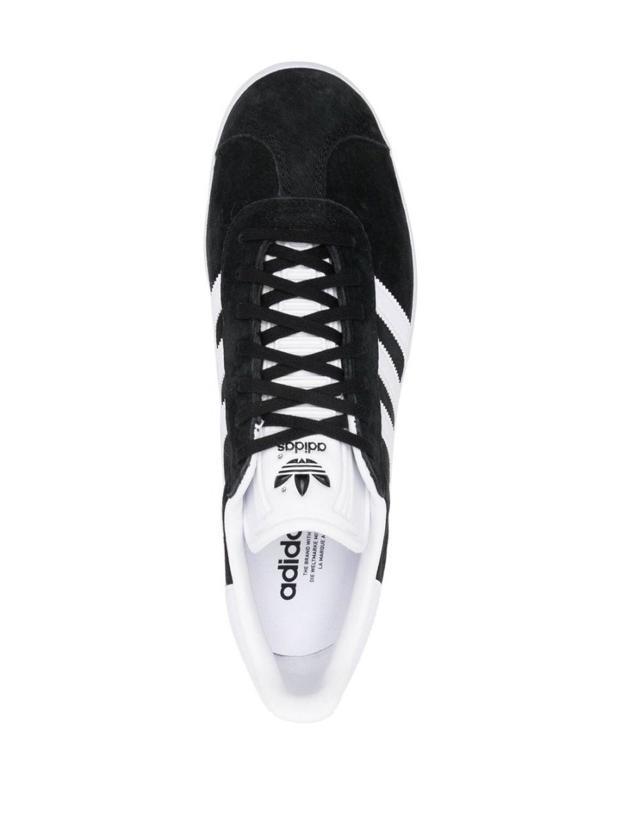 Adidas Gazelle Core Black Cloud White Gold Metallic (PS) - Image 4
