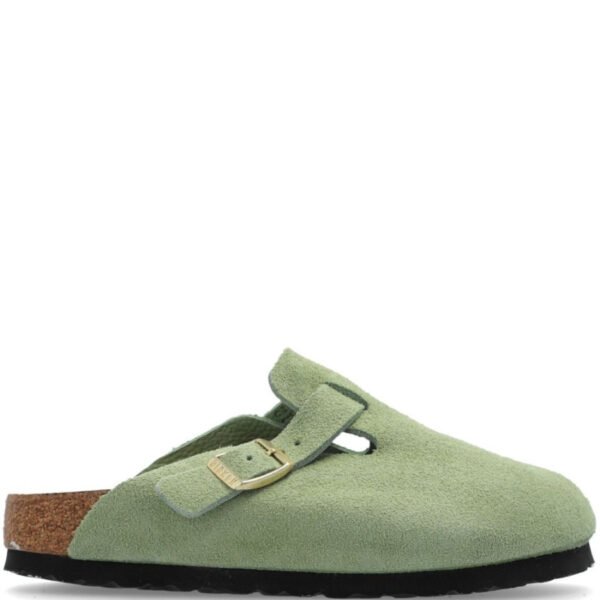 Birkenstock Boston Soft Footbed Suede Faded Khaki