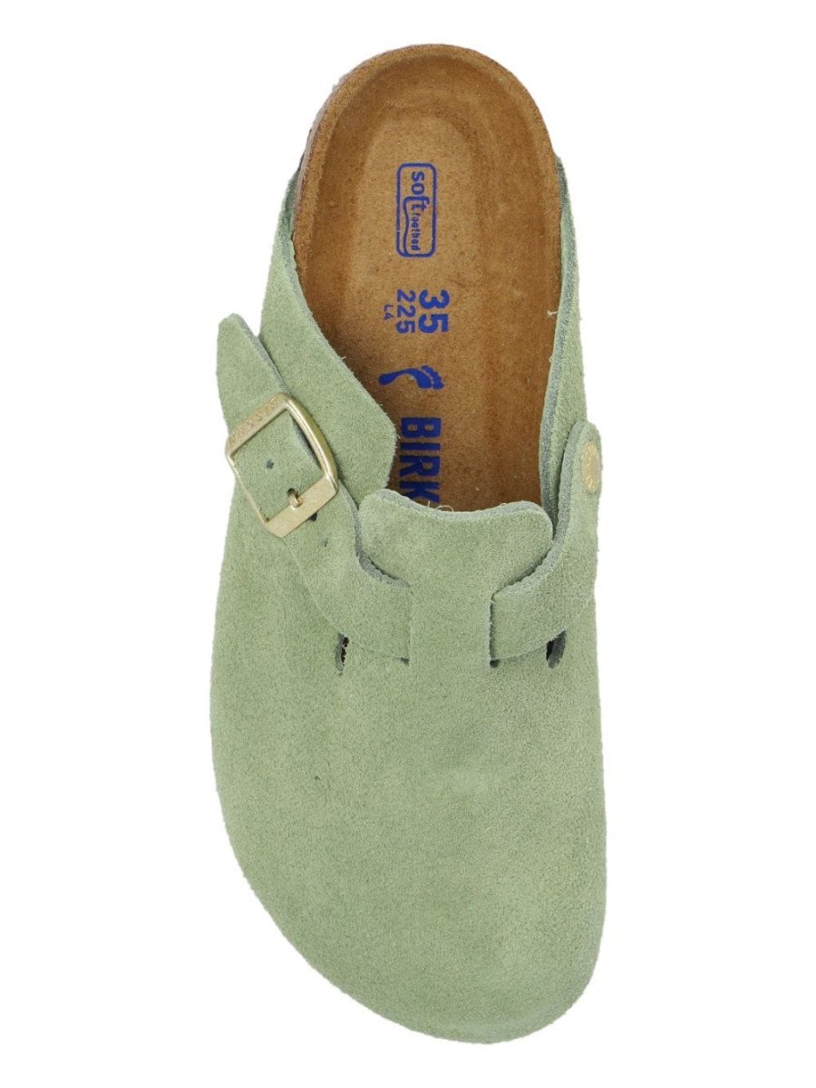 Birkenstock Boston Soft Footbed Suede Faded Khaki - Image 4