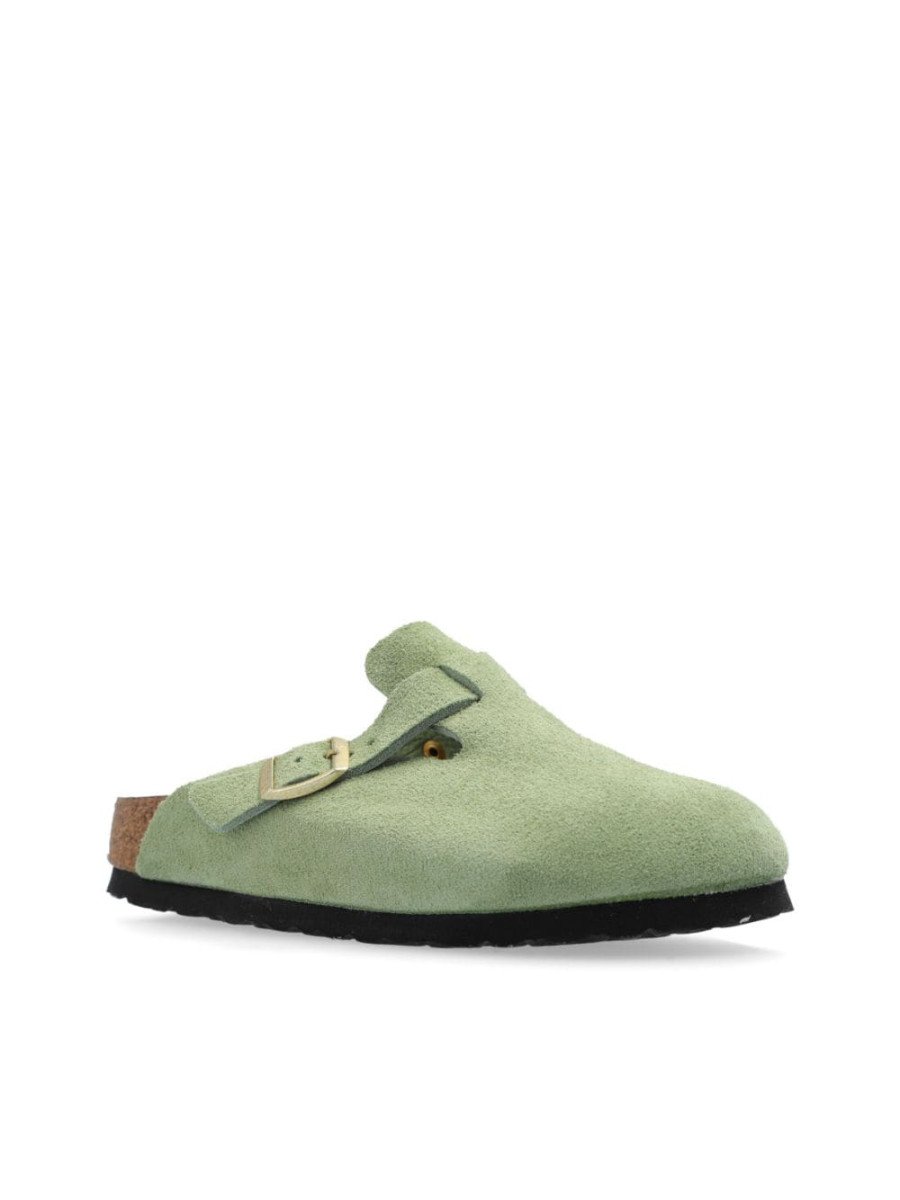 Birkenstock Boston Soft Footbed Suede Faded Khaki - Image 2