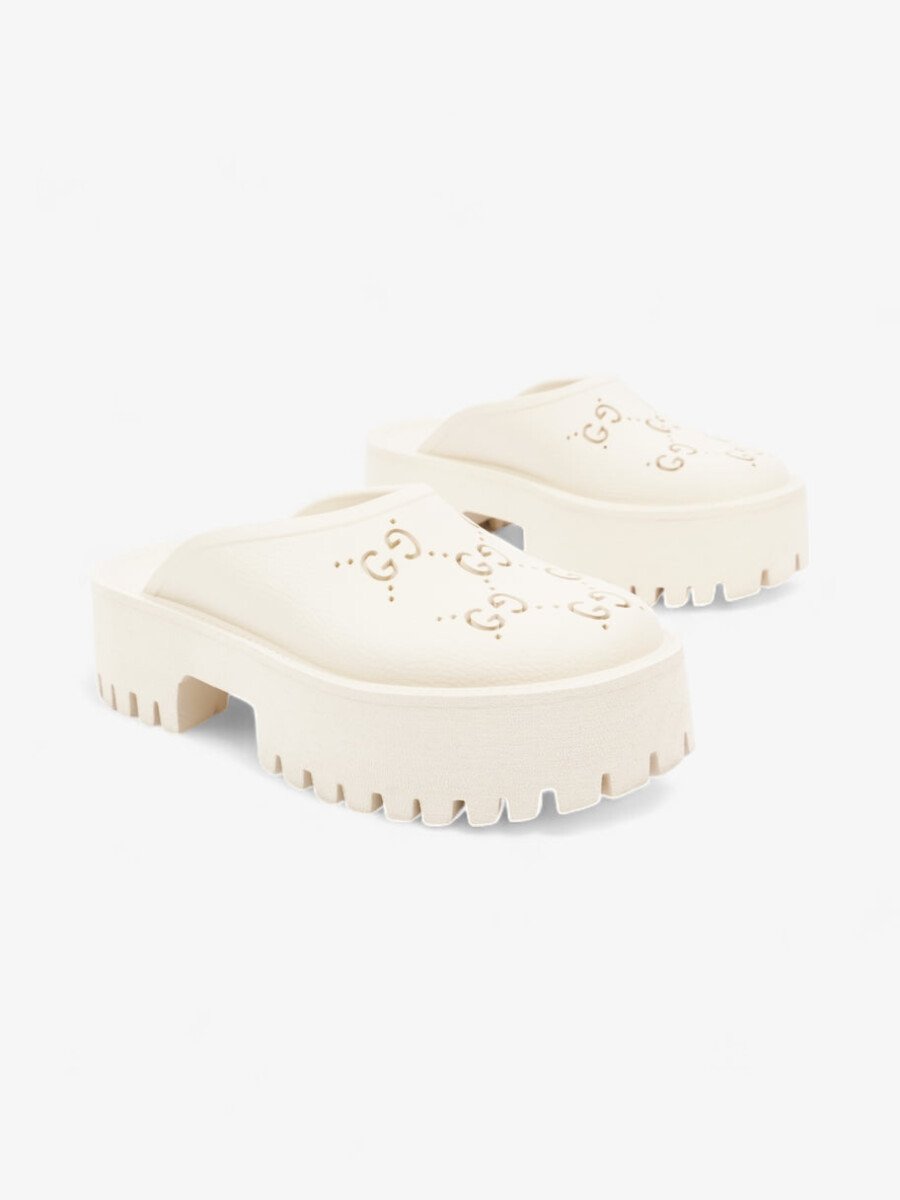 Gucci Elea perforated rubber platform mules - Image 2