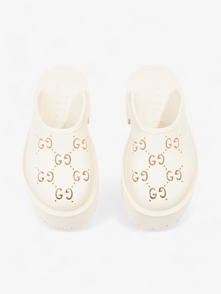 Gucci Elea perforated rubber platform mules - Image 3