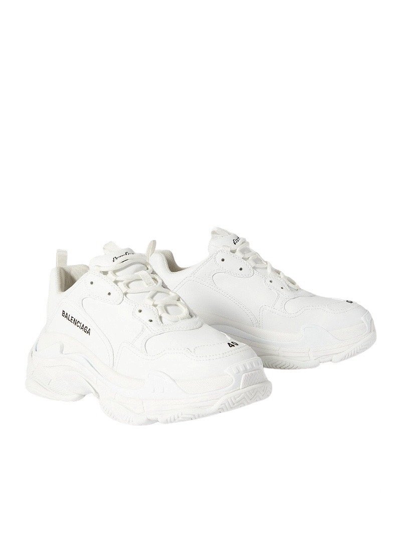 Balenciaga Triple S Synthetic Leather Triple White - Image 2