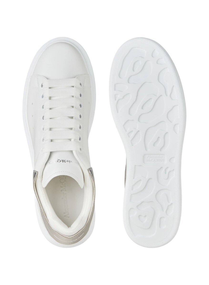 Alexander McQueen Sneakers Women Leather White/Pearl Grey - Image 5