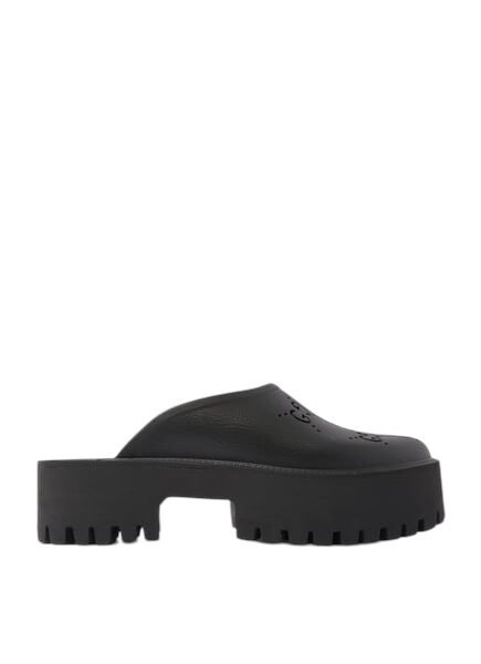 Gucci Perforated Rubber Platform Sandals