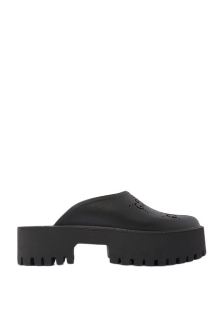 Gucci Perforated Rubber Platform Sandals