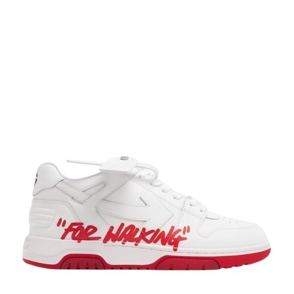 OFF-WHITE Out Of Office "OOO" Low Tops For Walking White Red SS22
