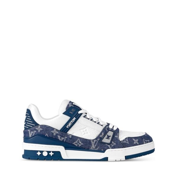 Louis Vuitton LV Trainer Monogram Denim White Blue