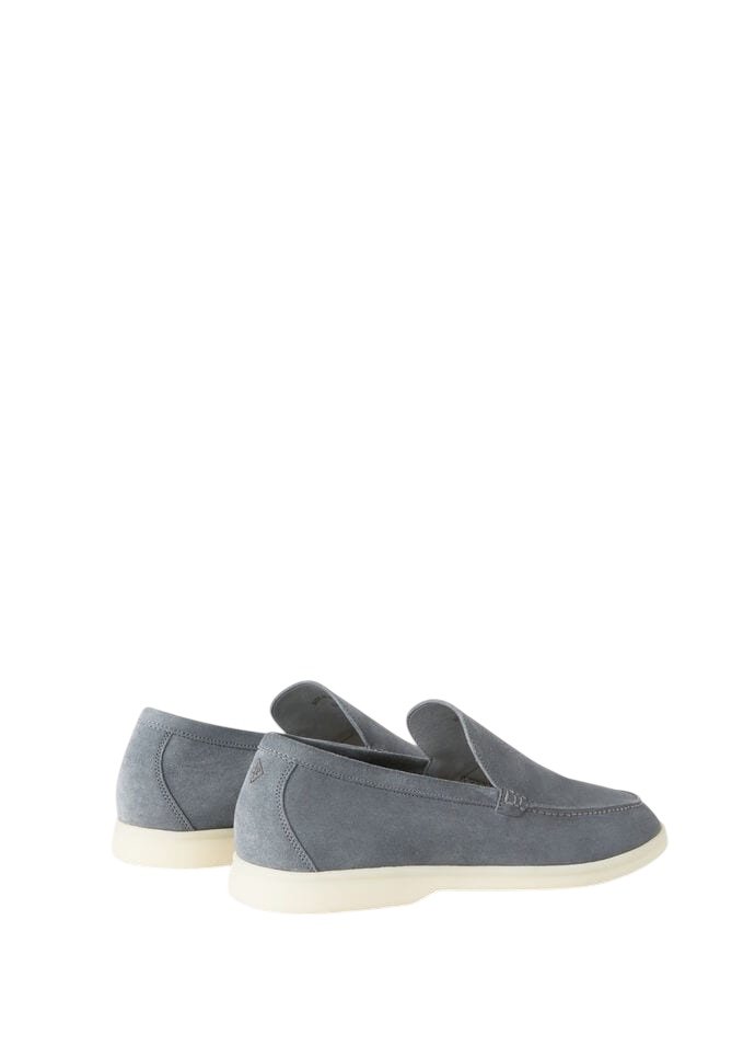 Loro Piana Summer Walk Loafer Suede Frozen Blue - Image 3