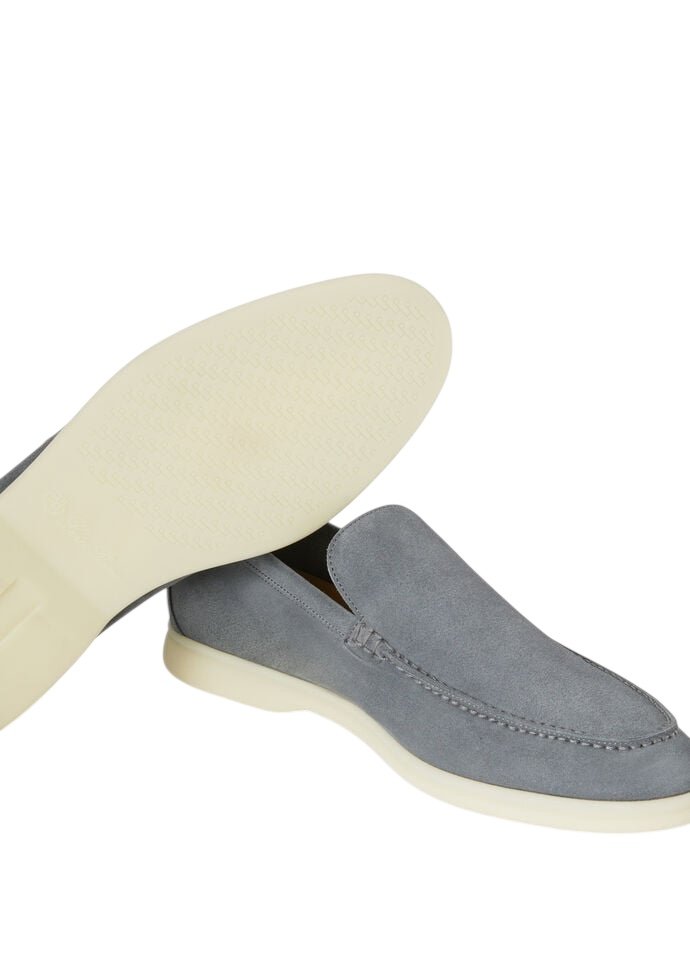 Loro Piana Summer Walk Loafer Suede Frozen Blue - Image 6